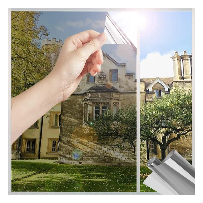 Linarun One Way Mirror Window Film 75x200 - Reflective Film for Glass Windows - Anti Glare, UV Heat Control, Privacy Vinyl