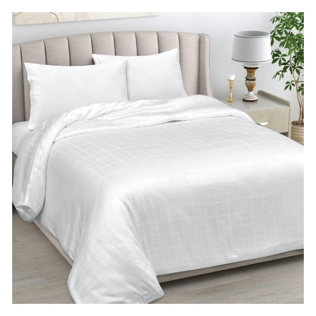 Linenwalas 100% Bamboo Duvet Cover - Luxury Bedding Set - Soft & Cooling - Single - White