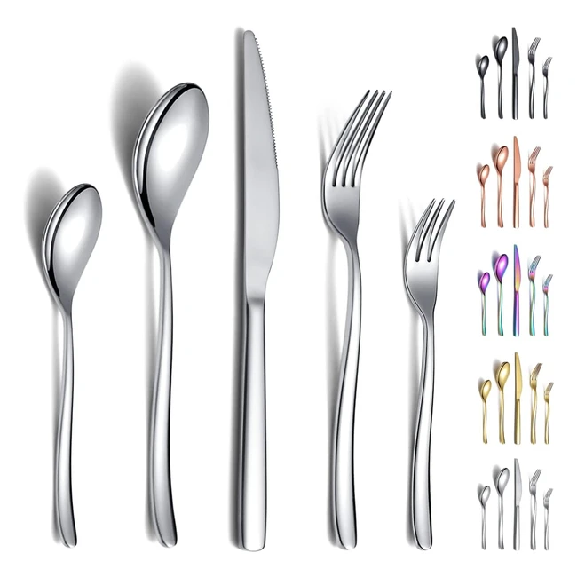 Juego de Cubiertos Berglander 30 Piezas Acero Inoxidable - Resistente y Apto para Lavavajillas