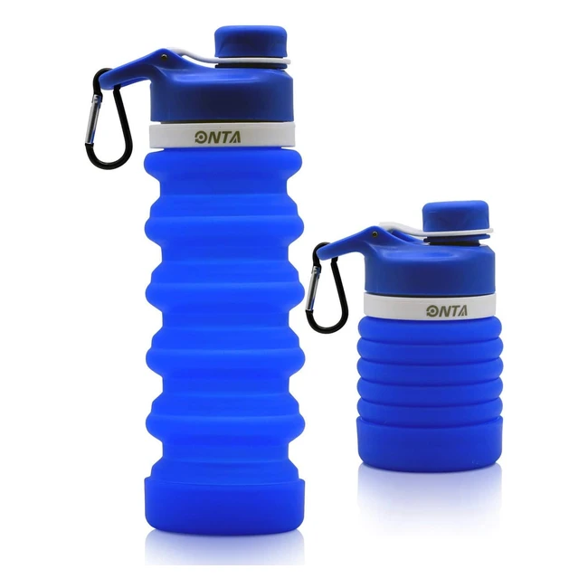 Bottiglia d'acqua pieghevole ONTA, senza BPA, approvata FDA, 550ml