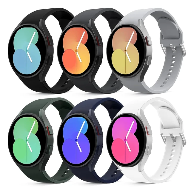 Bracelet Higgs 6 Pack pour Samsung Galaxy Watch 654 40mm 44mm, Watch 5 Pro 45mm, Galaxy Watch 6 Classic 43mm 47mm, Watch 4 Classic 42mm 46mm - Silicone Sport Respirant