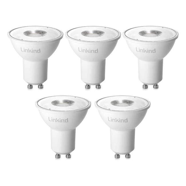 Ampoules LED GU10 Dimmable 57W Équivalent 75W Halogène - Blanc Chaud 2700K - 600 Lumens - Lot de 5
