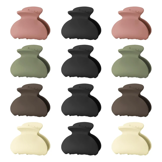 Lot de 12 petites pinces  cheveux double dents - Accessoires de coiffure pour 