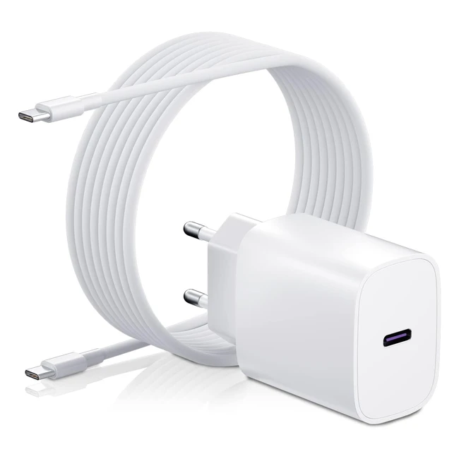 Caricabatterie iPad Pro 20W Nuovo Cavo di Ricarica Certificato Apple USB C da 3 Metri
