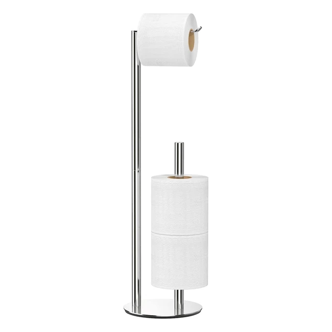 Portarrollos de Papel Higiénico Plateado - Soporte y Dispensador de 3 Rollos