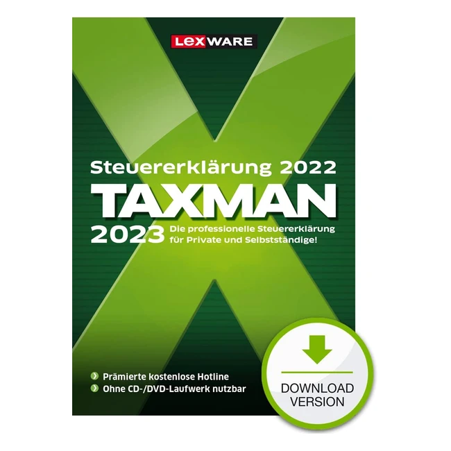 Taxman 2023 - Steuersoftware für Arbeitnehmer, Rentner, Familien, Studenten und Auslandsmitarbeiter