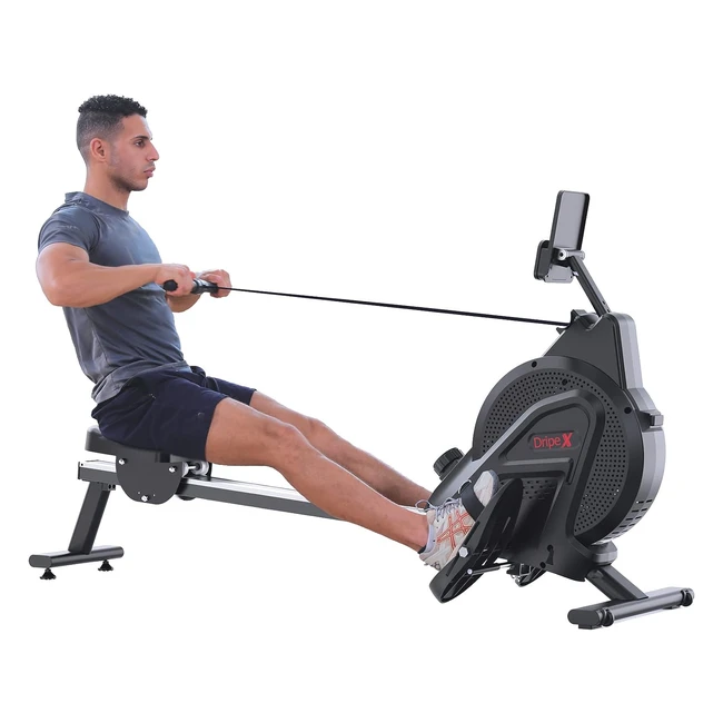 Rameur pliable appartement, freinage magnétique, 15 niveaux de résistance, silencieux, capacité maximale 120kg