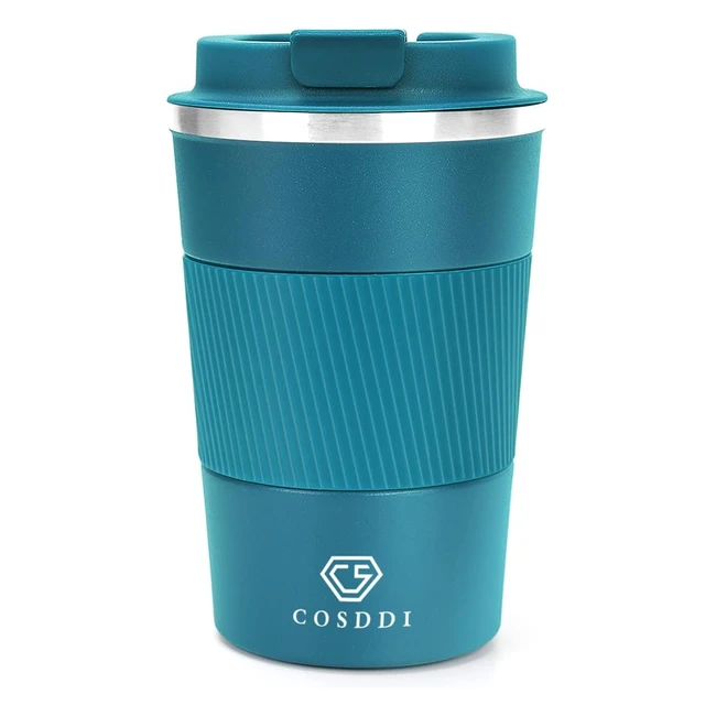 CS COSDDI Travel Mugs - Insulated Coffee Cup with Leakproof Lid - Stainless Stee