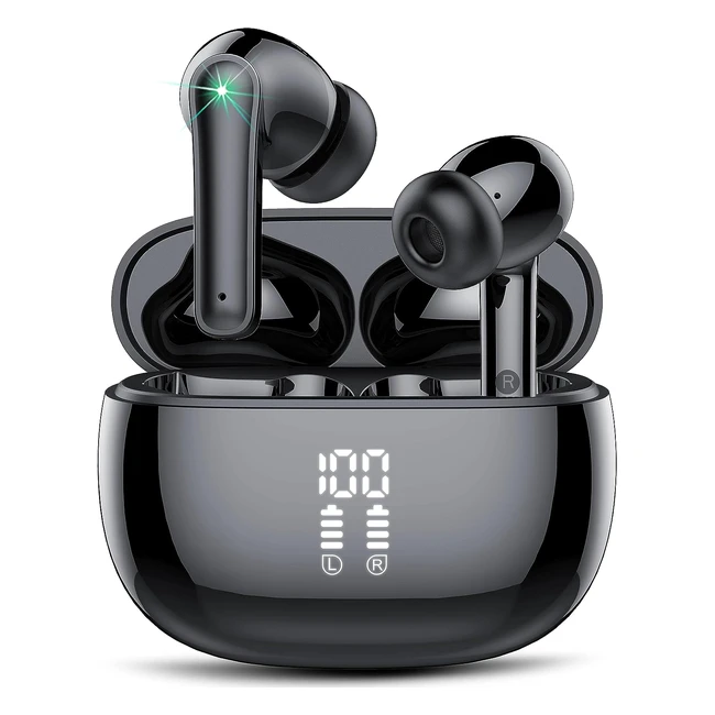 Écouteurs Bluetooth sans fil 2023 - Nouveau modèle avec réduction de bruit - 53h d'autonomie - Casque étanche