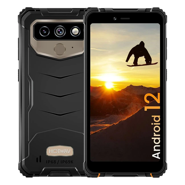 Hotwav T5 Pro - Teléfono Móvil Resistente - Android 12 - 6HD - 7500mAh - IP68IP69K - 4GB/32GB - 1TB Expandible - 13MP - 4G Doble SIM - Gris