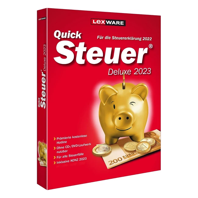 Quicksteuer Deluxe 2023, Steuerjahr 2022, Minibox, private und gewerbliche Steuererklärung
