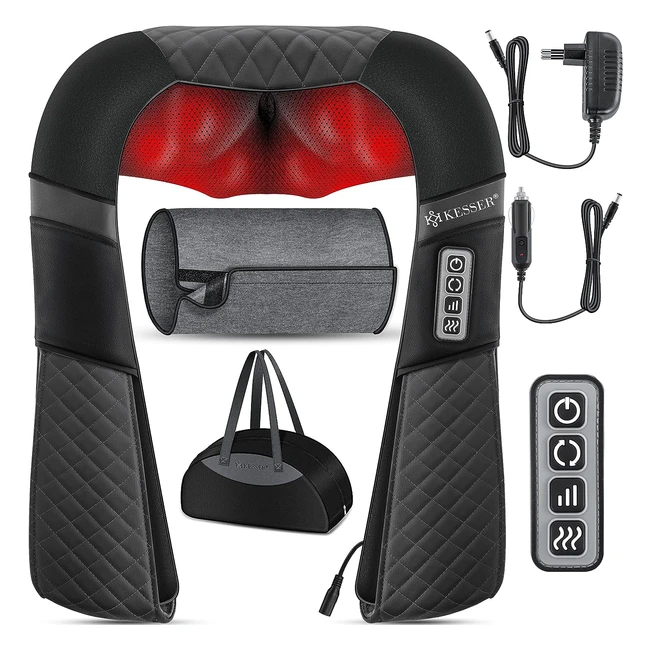 Kesser Nackenmassagegert mit Wrmefunktion 3D-Massage fr Rcken Schulter