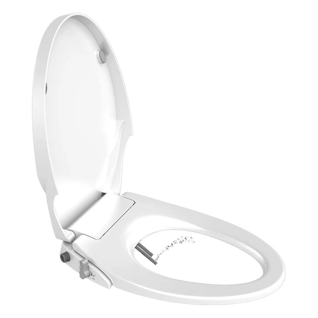 Toilet Seats Bidet with Self Cleaning Nozzles - Easy DIY Installation - Soft Closed Seat - Natural Water Spray - Ref #1234