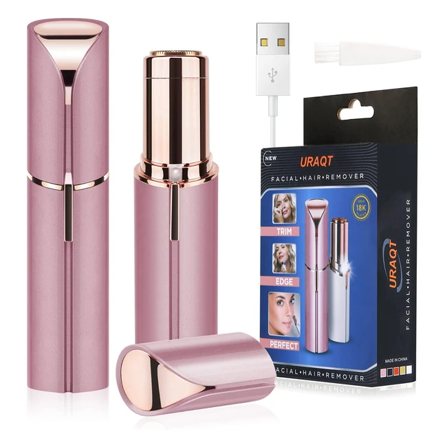 Uraqt Gesichtshaarentferner für Frauen - USB Elektrischer Haarentfernung - Schmerzfreie Gesichtsrasierer & Trimmer - Damen für Körper & Gesichtshaare - LED-Licht
