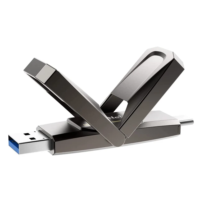Netac US5 256GB Solid USB State Drive - Externe Tragbare USB SSD, Typ-C und USB 3.2 Dual Interface, Geschwindigkeit bis zu 550MB/s