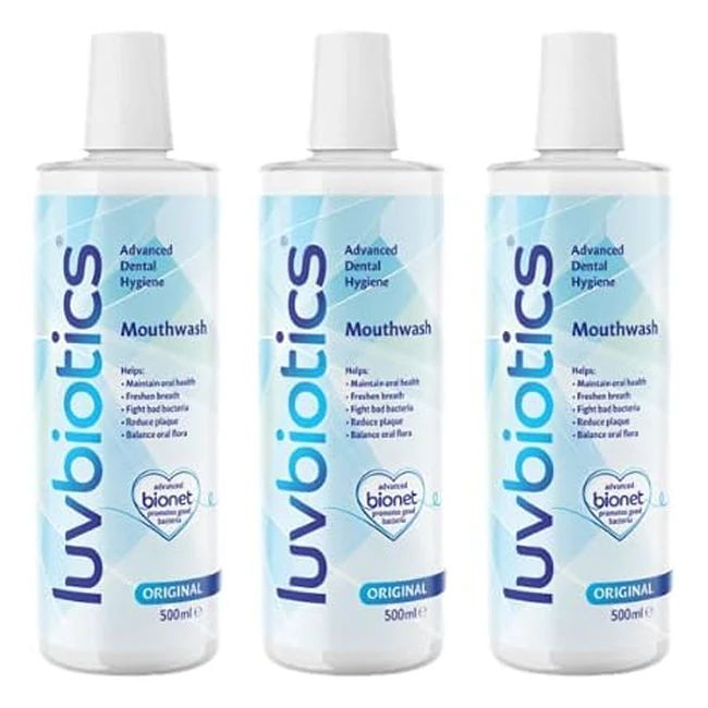 Luvbiotics Mouthwash with Probiotics Xylitol 500ml - Pack of 3