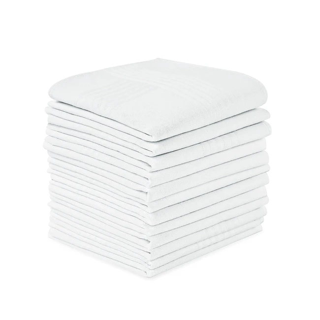 URAQT Stoff Taschentücher Herren 12 Stk. Baumwolle Herrentaschentücher Stofftaschentuch Traditionelle Männertaschentücher Handkerchief