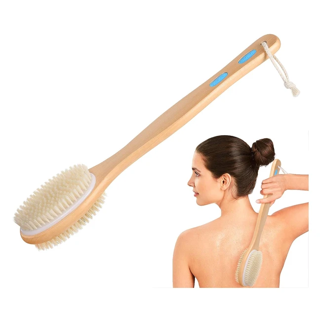 URAQT Rckenbrste Massagebrste Badbrsten doppelseitige Naturborsten Dusch