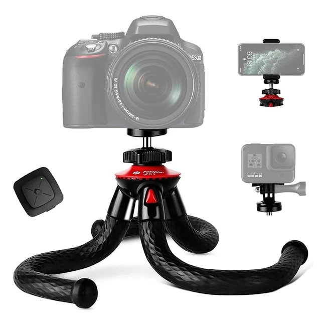Treppiede Fotopro per Fotocamera e Smartphone - Flessibile e Portatile - Bluetooth - Alta Compatibilità
