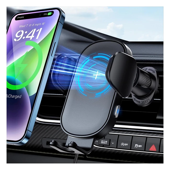 Caricatore Wireless Auto Beeasy Qi 15W - Ricarica Rapida - Supporto Telefono Auto - iPhone Samsung Huawei LG