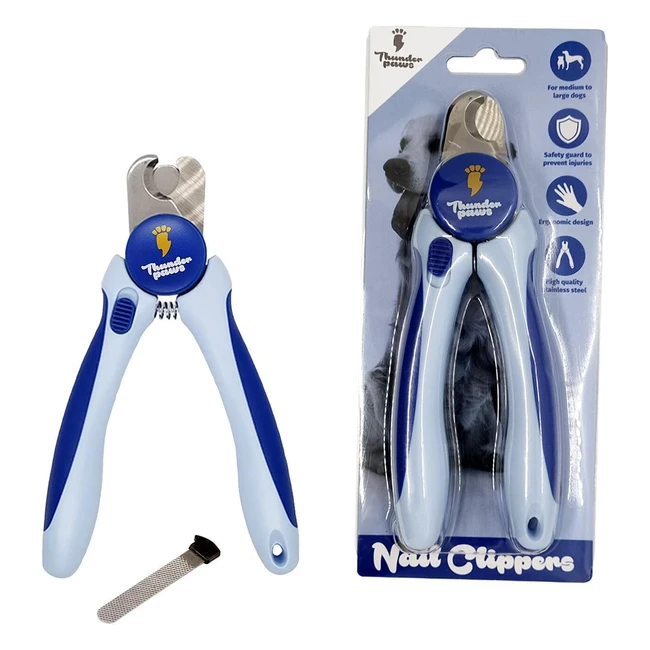 Thunderpaws Professional-Grade Dog Nail Clippers - Medium to Large Breeds - Blue
