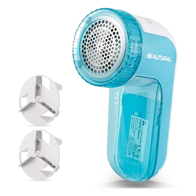 Beautural Fabric Shaver & Lint Remover - 2 Speeds, 2 Replaceable Blades - Remove Fuzz, Lint Balls, Pills