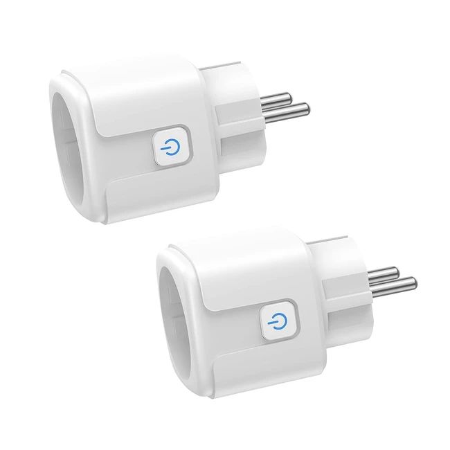 Prise Connectée WiFi 2 Pièces - Prise Intelligente 16A 3680W - Contrôle à Distance - Compatible avec Alexa et Google