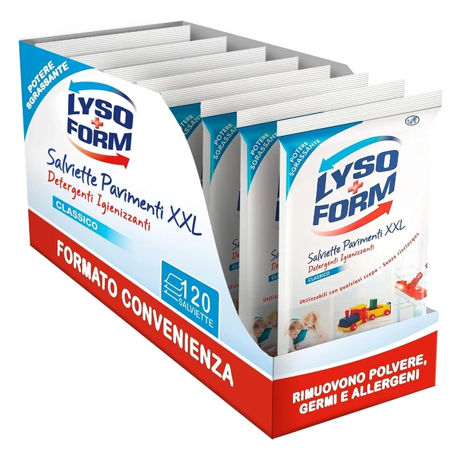 Lysoform Salviette Igienizzanti XXL per Pavimenti Grandi Superfici - Confezioni 