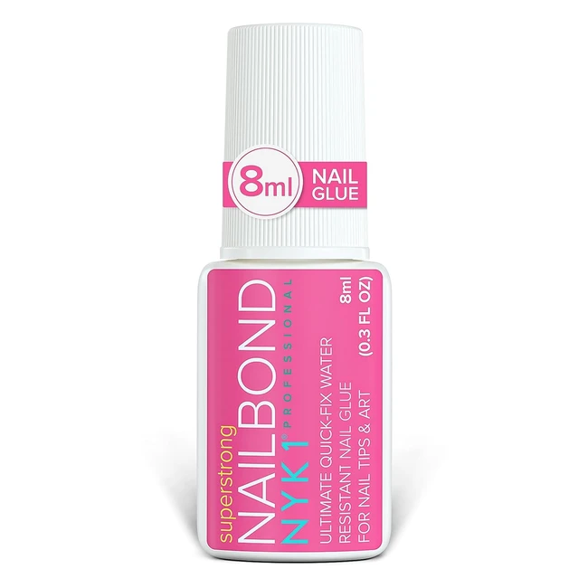 NYK1 Nail Bond Nail Glue Extra Strong 8ml - Super Strong False Nail Glue for Acr