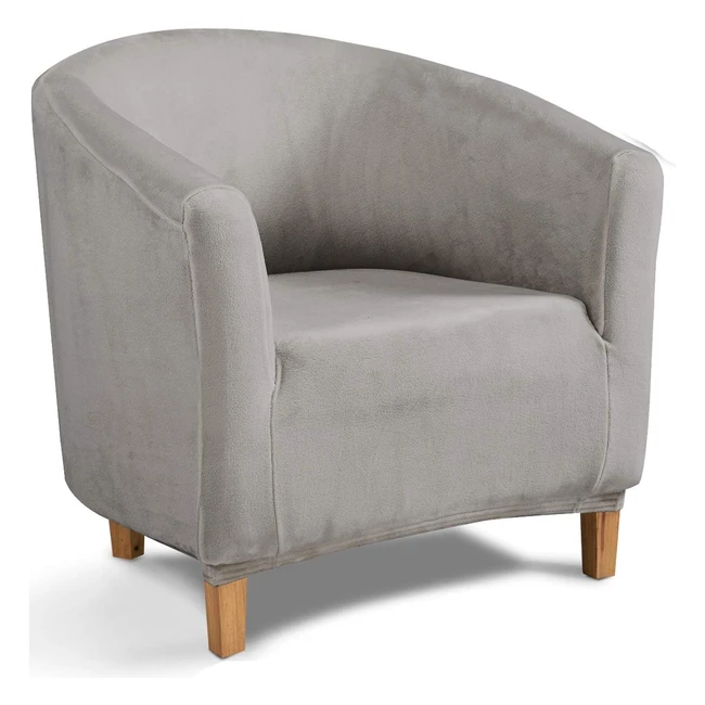 Funda de Silla de Terciopelo Plush para Tubo de Tianshu - Gris Claro