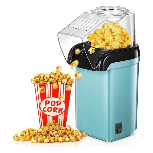Machine à Popcorn 1200W - Facile à Utiliser - Popcorn Rapide en 2 Minutes - Soirées de Football et Fêtes de Noël - Vert
