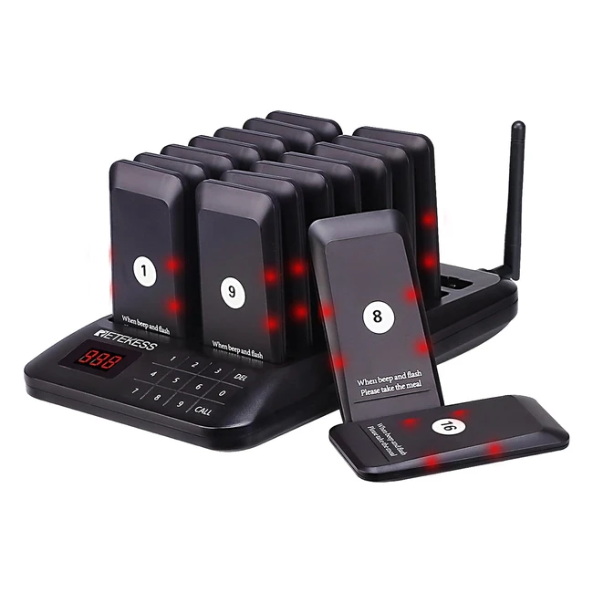 Sistema de Llamadas para Restaurantes Retekess TD157 - Duración de Llamada 199s - Fácil de Usar