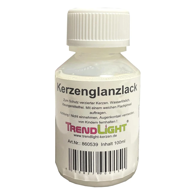 Vernis Brillant pour Bougie 100ml - Trendlight, Réf. XYZ - Soluble dans l'eau