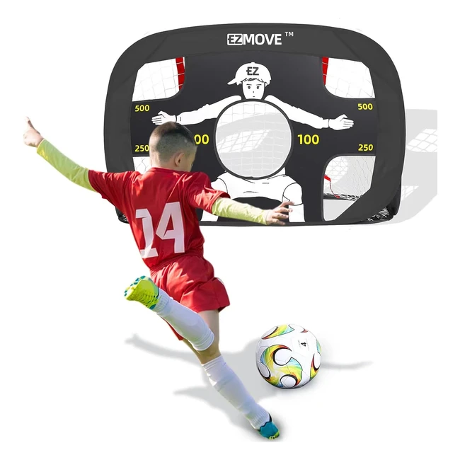 EZMove Football Goal - Portable Net Goals for Kids - Indoor/Outdoor Toys - 90cm
