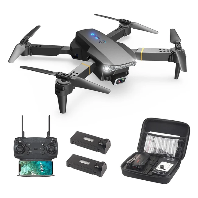 Drone Wipkviey T27 - Drone Pieghevole per Bambini e Principianti - 2 Batterie - Video Diretta FPV - Regali per Ragazze e Ragazzi