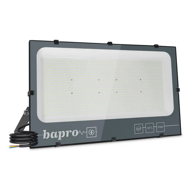 Faretto LED Esterno Bapro 600W - Impermeabile IP66 - Bianco Caldo 3000K - Alta Luminosità
