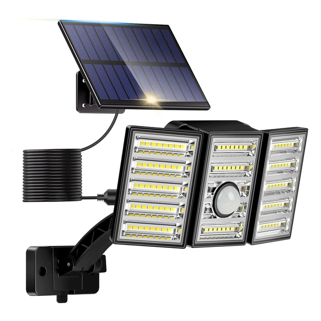 Focos LED Solares Exteriores con Sensor de Movimiento - RealKy - Ref. 108 - Iluminación Potente