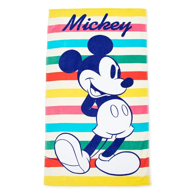 Asciugamano da spiaggia Disney Mickey Mouse Topolino, 86cm x 162cm, 100% cotone