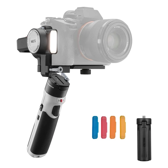 Zhiyun Crane M2S - Stabilizzatore gimbal 3 assi per smartphone, action cam e fotocamere ibride - Leggero e compatto
