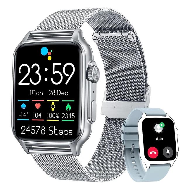 Montre Connectée Homme - Smartwatch Sport 20 pouces étanche - Moniteur de sommeil, fréquence cardiaque, podomètre - Pour Android iOS