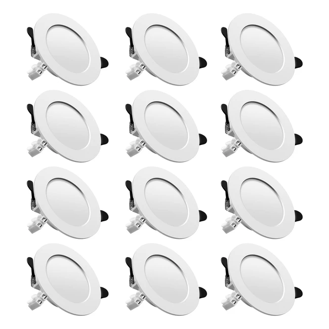 Spot LED Encastrable Extra Plat Rond 7W 6000K Lot de 12