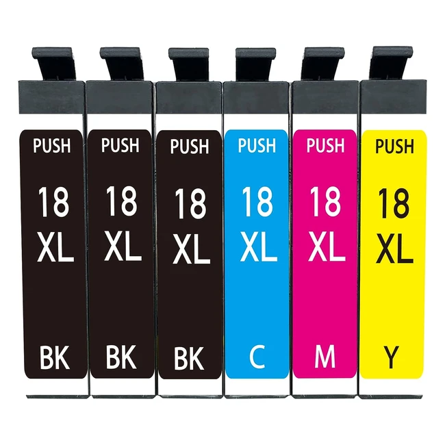 Cartucce d'inchiostro compatibili AKACA 18XL per Epson 18 18XL - Nero, Ciano, Magenta, Giallo