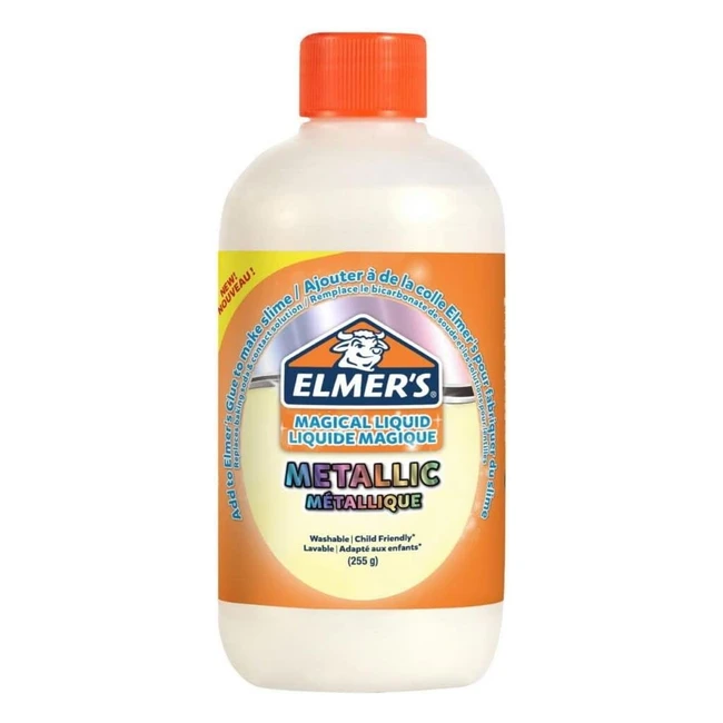 Elmers Metallic Slime Activator - Kid-Friendly  Washable - 255g Bottle