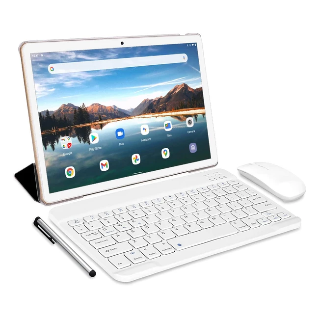 Tablette Tactile 10 pouces Android 11 Gold TOSCIDO T22 - Octa Core, 4Go RAM, 64Go extensible, 512Go SD, Dual SIM 4G LTE, WiFi, avec étui de protection, souris sans fil, clavier Bluetooth, stylo capacitif