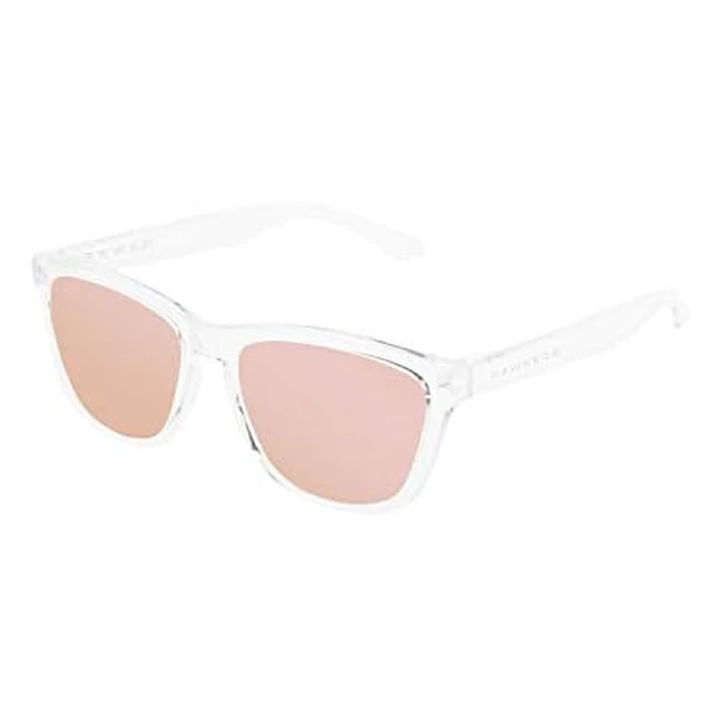 Hawkers Sunglasses for Men and Women - Clear Frame Rose Gold Lenses - TR18 Tech