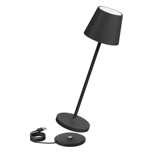 Lampada LED Dimmerabile da Tavolo kbright 240lm - Ricaricabile - Alluminio - IP54 - 4000K
