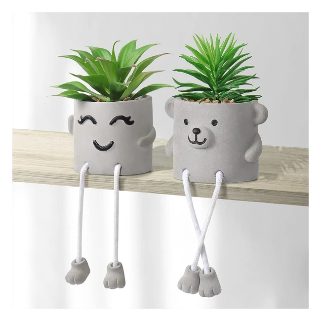 Plantas Suculentas Artificiales en Maceta Decorativa - Dremisland #1234 - Ideal para Hogar y Oficina