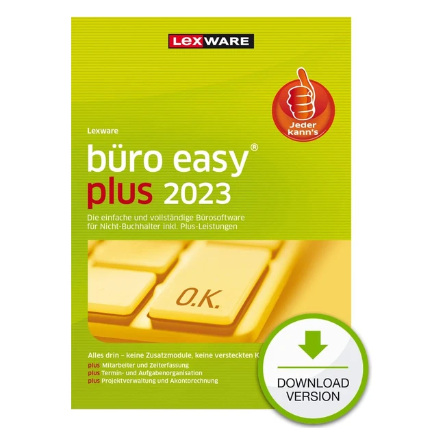 Lexware Bro Easy Plus 2023 - 365 Tage - Burosoftware mit hohem Funktionsumfang