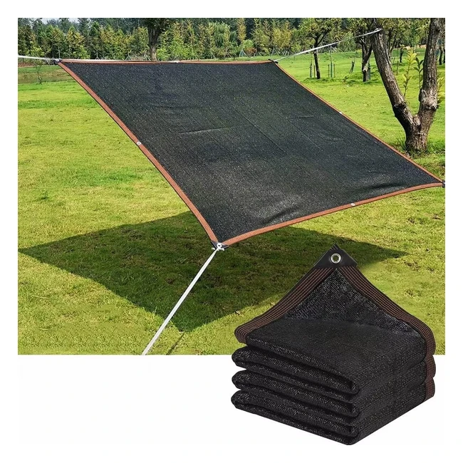 Toile d'ombrage 2x3m pour serre - Bloque les rayons UV - Noir - Coupe-vent - Voile d'ombrage - Protection UV 90%