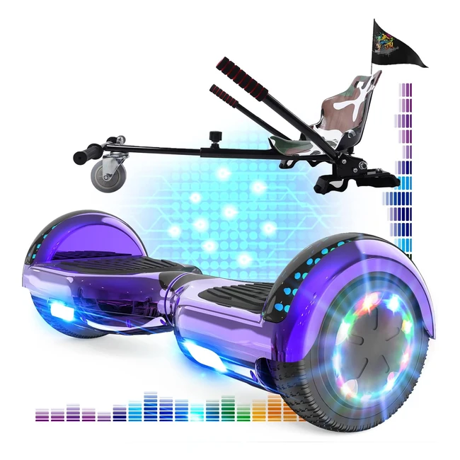 Pack Hoverboard 65 pouces + Hoverkart Gyropode | LED, Bluetooth | Cadeau Enfant